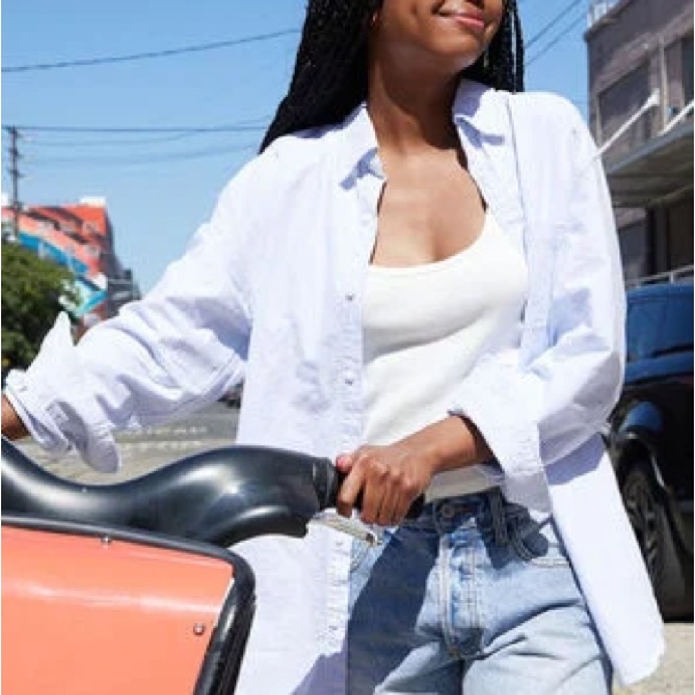 Brandy Melville / John Galt Striped Stephanie Button Down Shirt
